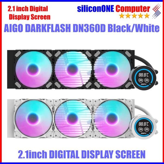 AIGO DN360 DN360S DN360D ARGB NEBULA LCD Liquid AIO Black / White Darkflash