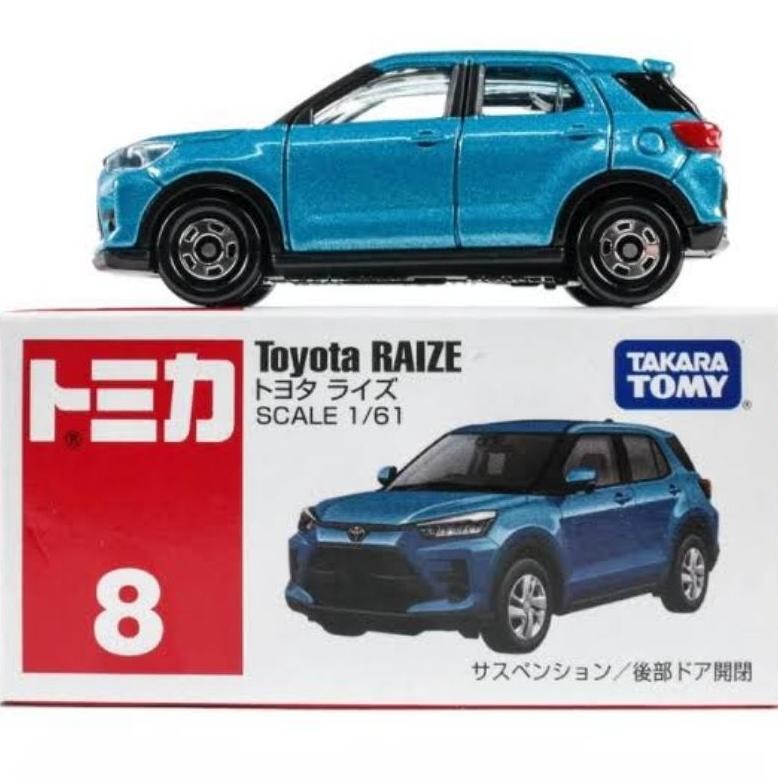 Takara Tomy Tomica Toyota Raize Blue Biru #8 Diecast Mobil Hatchback Suv City Car Mainan Miniatur Ke