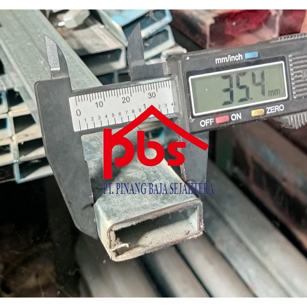 NEW [KARGO] BESI HOLLOW GALVANIS 1.5cm x 3.5cm (15x35) x 6 meter, Tebal 0.8mm 1.0mm 1.2mm 1.4mm 1.8m