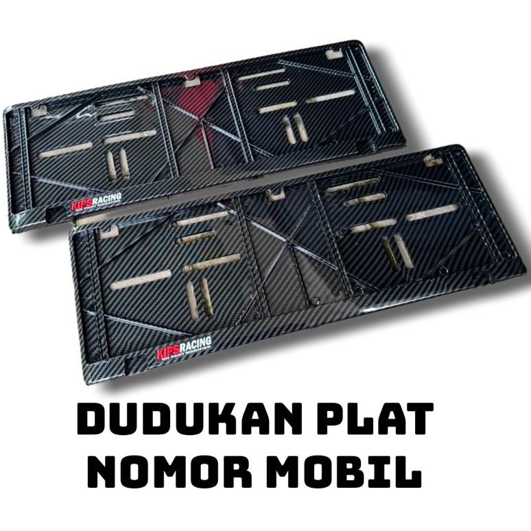 NEW DUDUKAN PLAT MOBIL CARBON HITAM GLOSY dudukan plat nomor mobil carbon kips racing plat nomor mob