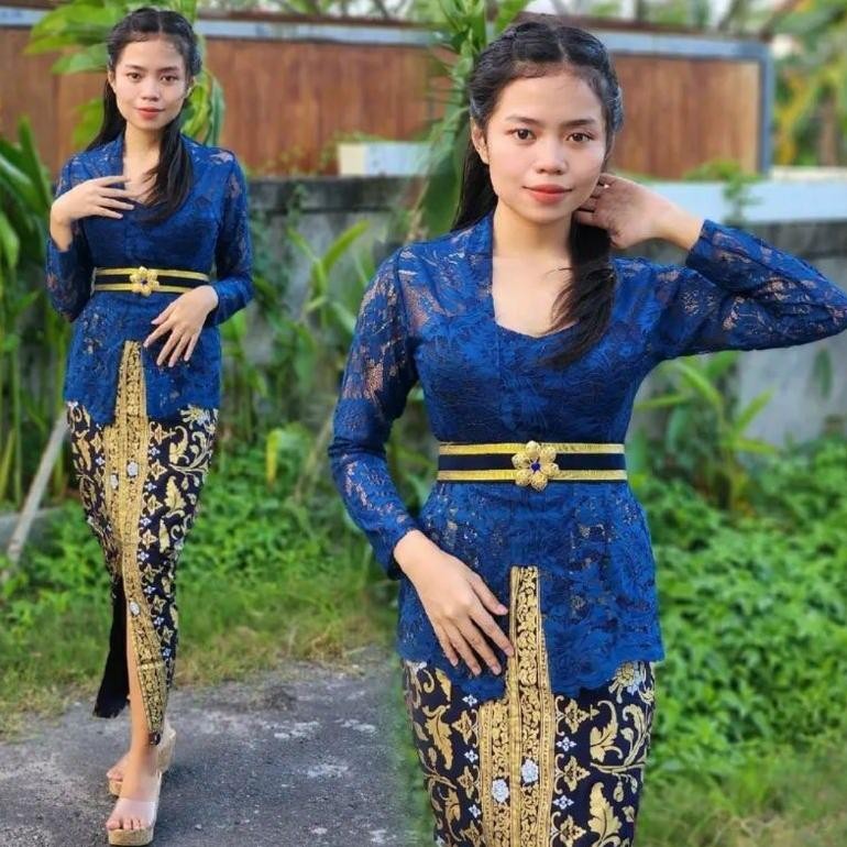 Ready Kebaya Modern Brukat Bali Kutu Baru Murah Grosir One Set Kebaya Wisuda Anak Smp Sma Kuliah Per