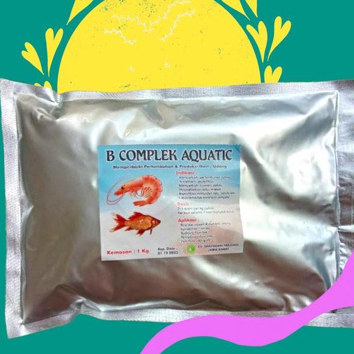Terlaris Vitamin Ikan Dan Udang Budidaya Vitamin B Komplek Aquatic 1 Kg