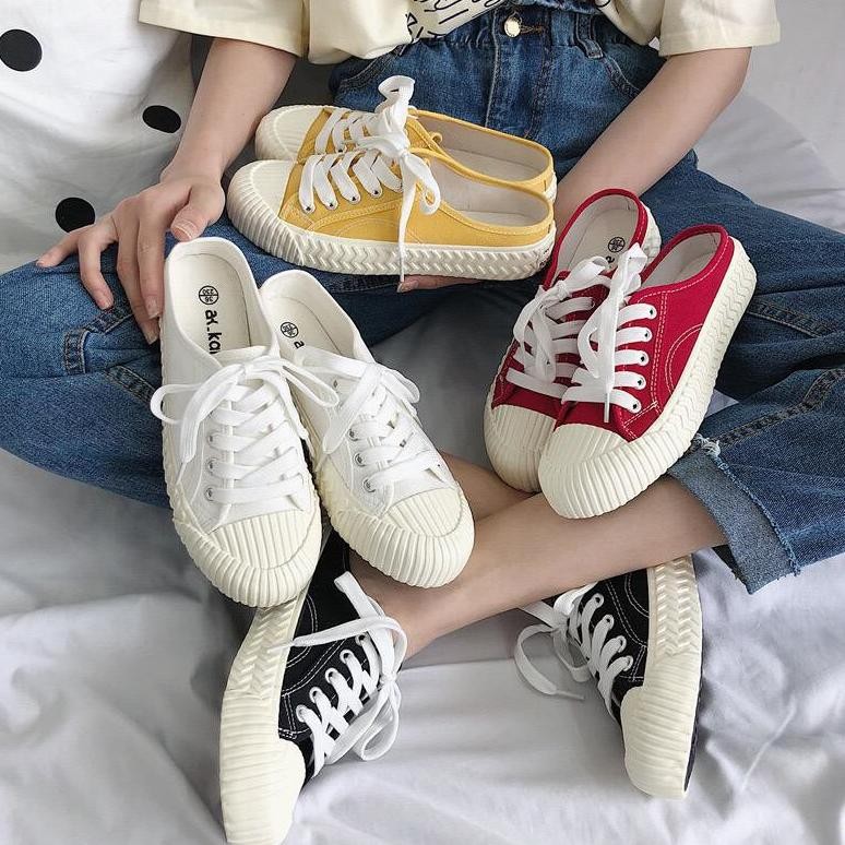 Free Box Sepatu NS8037 Sneakers Wanita Kasual Kekinian Import Sepatu Termurah