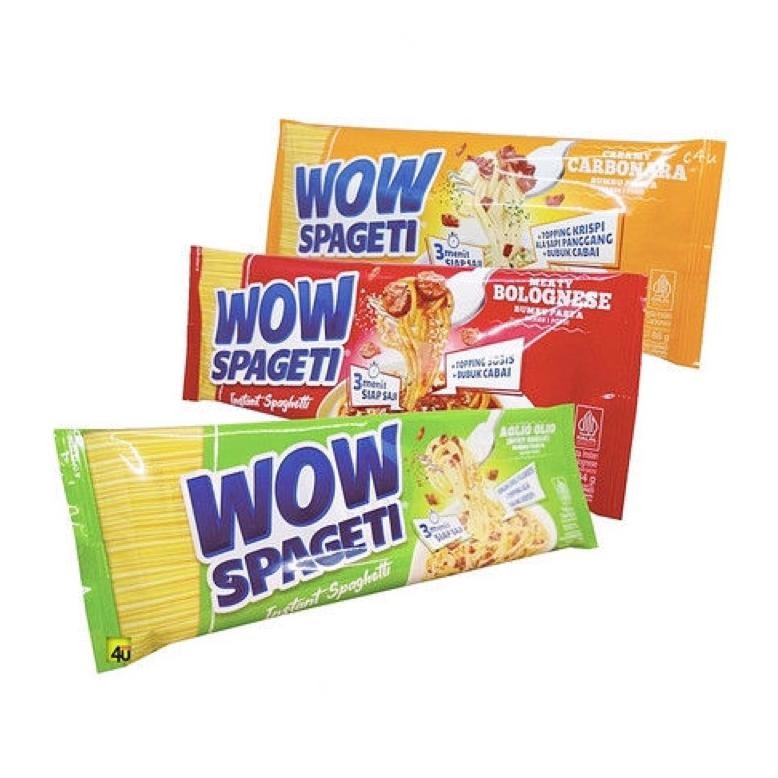 

PROMO PAKET WOW Spaghetti Bolognese Carbonara / Mie Wow Spageti 88gr Mie Instan WOW Spageti nUg