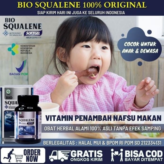 

Terlaris New Bio Squalene Ekstrak Minyak Ikan Vitamin Penambah Nafsu Makan 100%