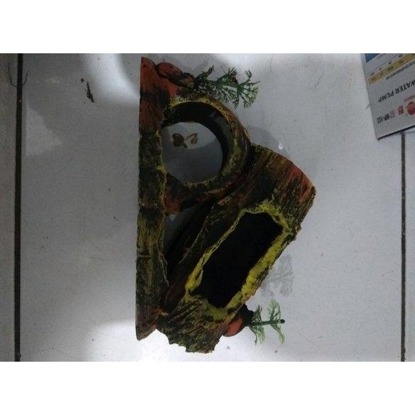 Terlaris Aquarium Aquascape Hiasan Umpat Ikan Kecil Batang Pohon Gua