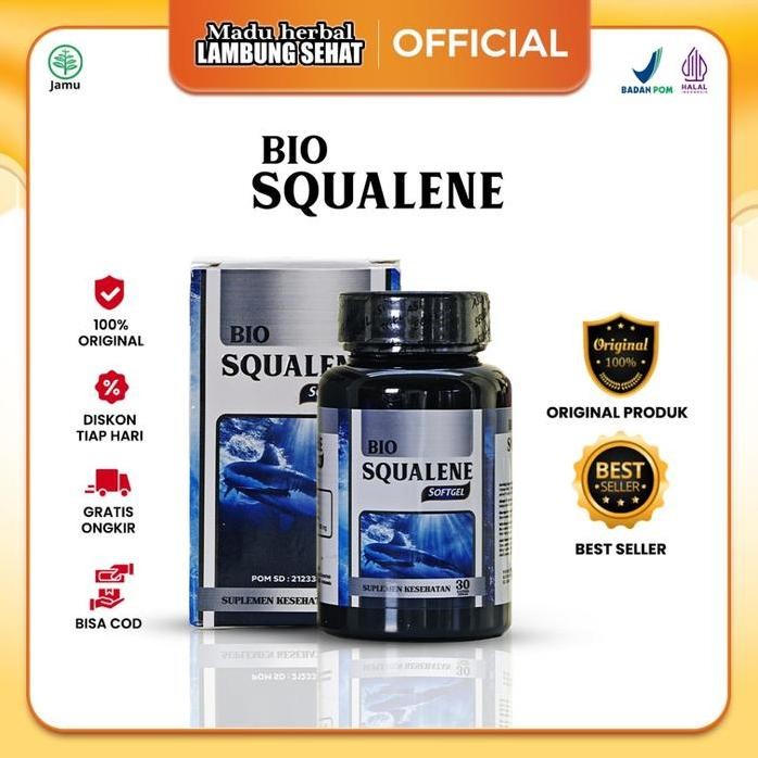 

Terlaris Bio Squalene Softgel Ekstrak Minyak Ikan Hiu Kandungan Asam Lemak Omega-3 6 9 Vitamin A 100% Original Obat Anti Inflamasi