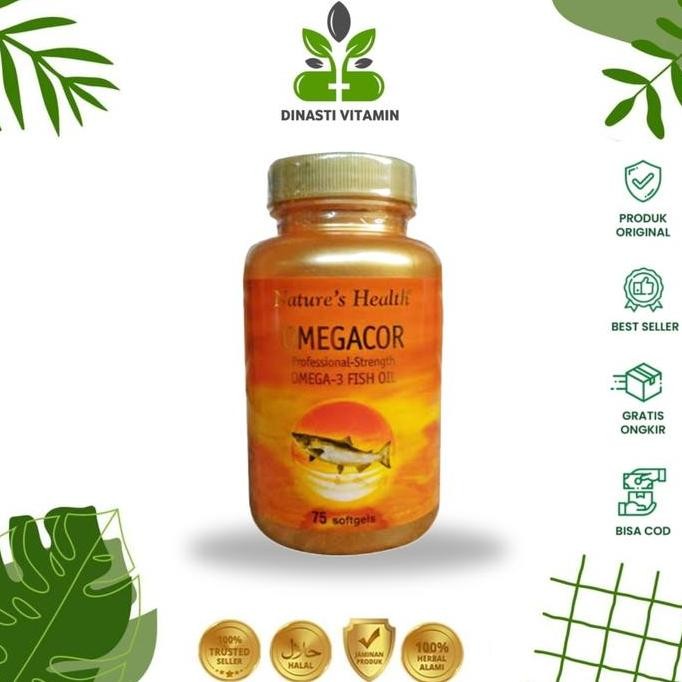 

Terlaris Nature'S Health Omegacor 3 Fish Oil Vitamin Minyak Ikan 75 Softgels