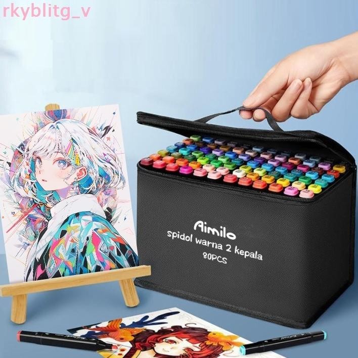

RB Spidol Sketsa Spidol Umum Animation Markers 80 Warna