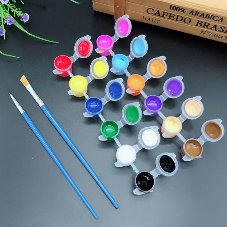 

Acrylic Pigment Set, 12 Color Watercolor Painting Pigment Set, Stone Ceramic Painting, Color Painting Paint With Built-In Brush