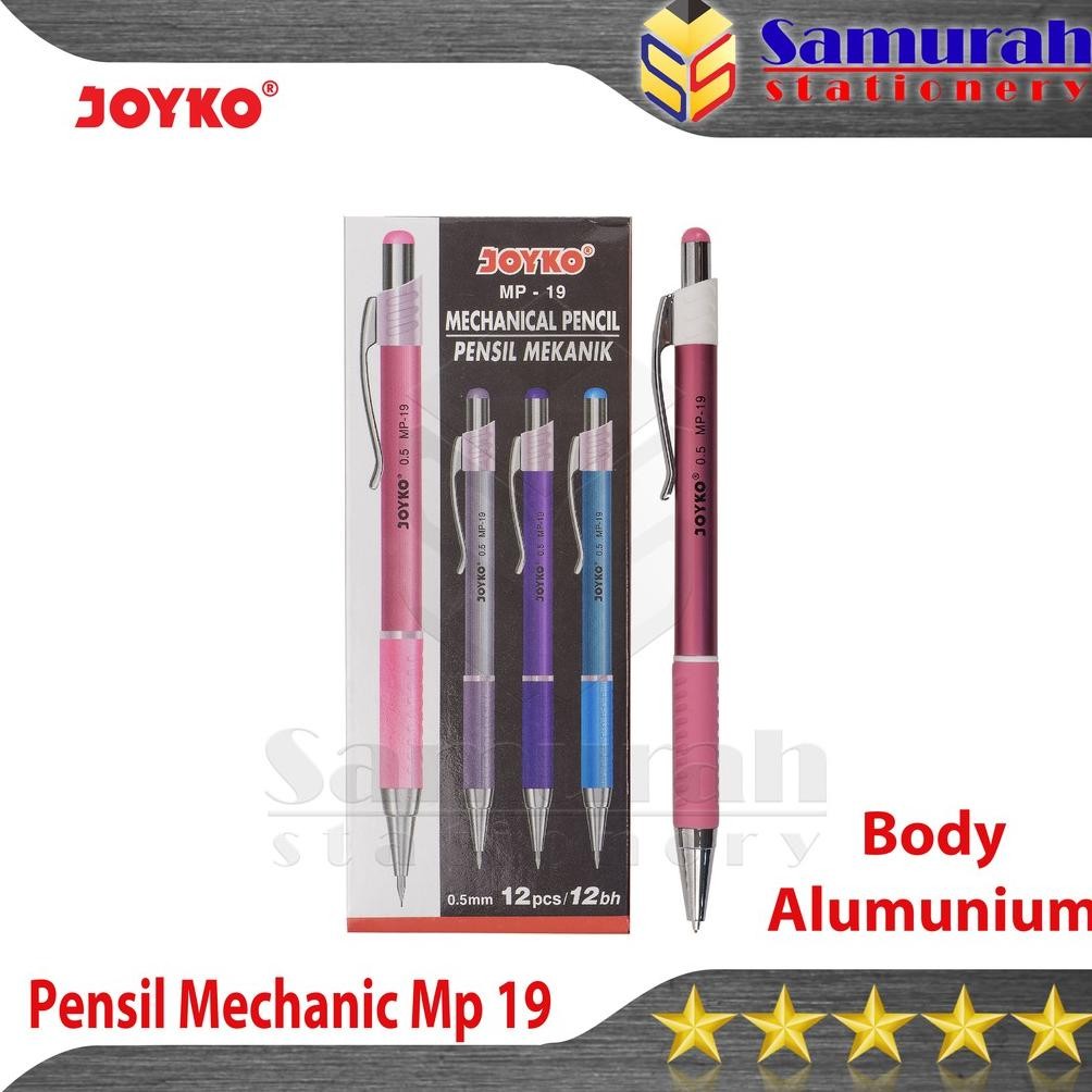 

RB Pensil Mekanik Joyko MP-19 0.5 mm Per Lusin / Mechanical Pencil MP 19 isi 05 Mili / Pensil Cetek isi ulang Kecil
