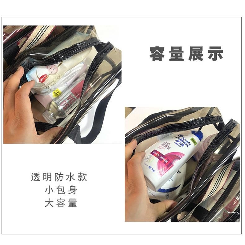 Tas Skincare Kosmetik Wanita Tranparan Coklat Ukuran Besar Jumbo Large Motif Lv