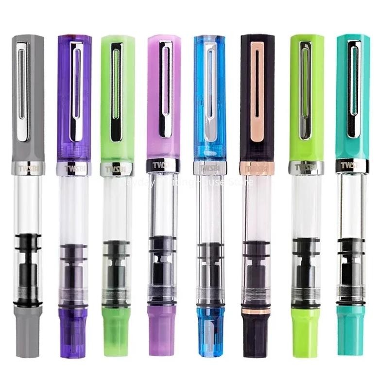 

Original Twsbi Eco Piston Resin Fountain Pen Transparent Limited Color Barrel Large Capacity Ink Storage Students Writing Gift