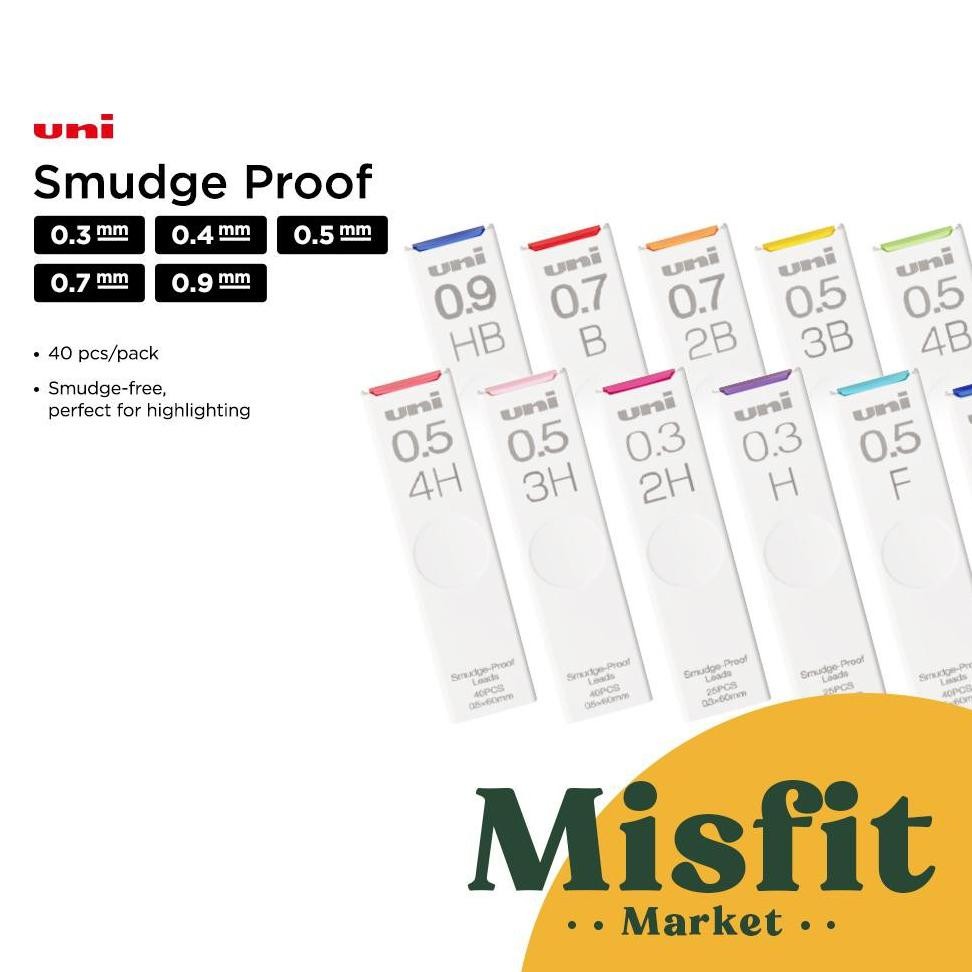 

RB Uni Nano Dia SMUDGE PROOF Lead Refill 0.3 0.4 0.5 0.7 0.9 mm Mechanical Pencil