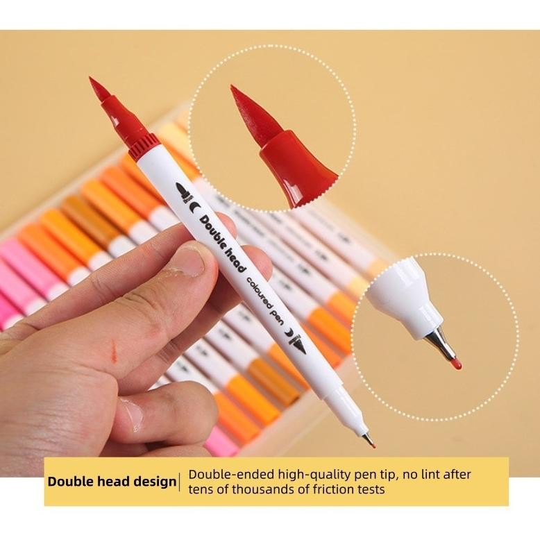 

RB CODGoodbata Spidol Warna Set 36/60/80/100/120 Spidol Brush Pen 2 Tips Spidol Set Marker Drawing Pen