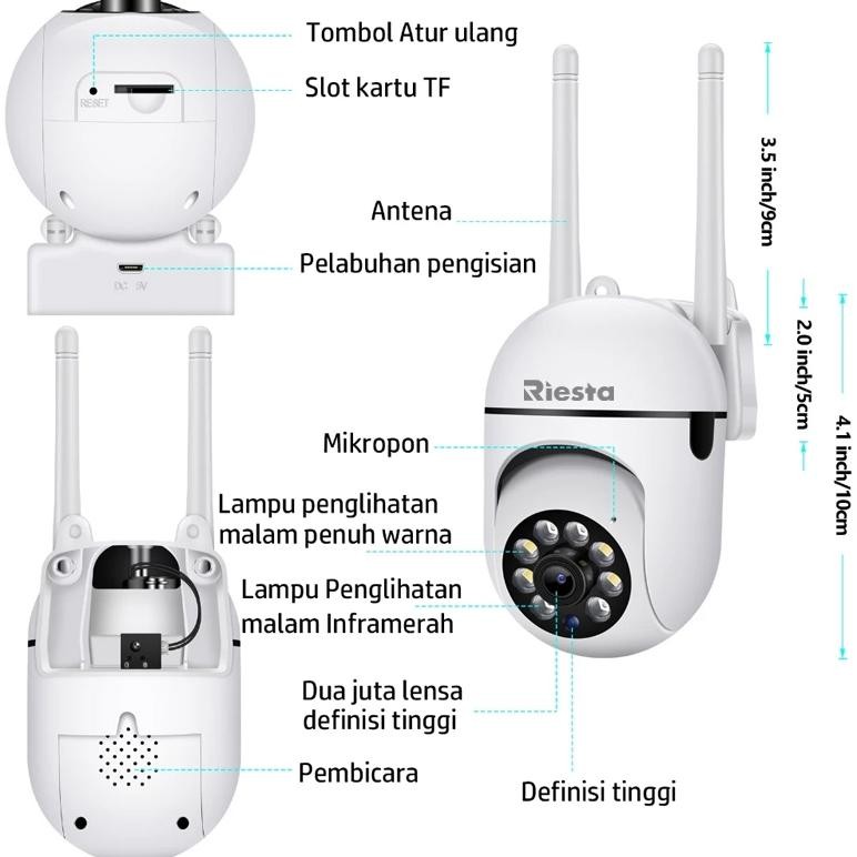 HJK CCTV Wifi Mini 8MP Tersembunyi Tanpa Kabel Kamera CCTV Outdoor Full HD IP Camera Waterproof IP67