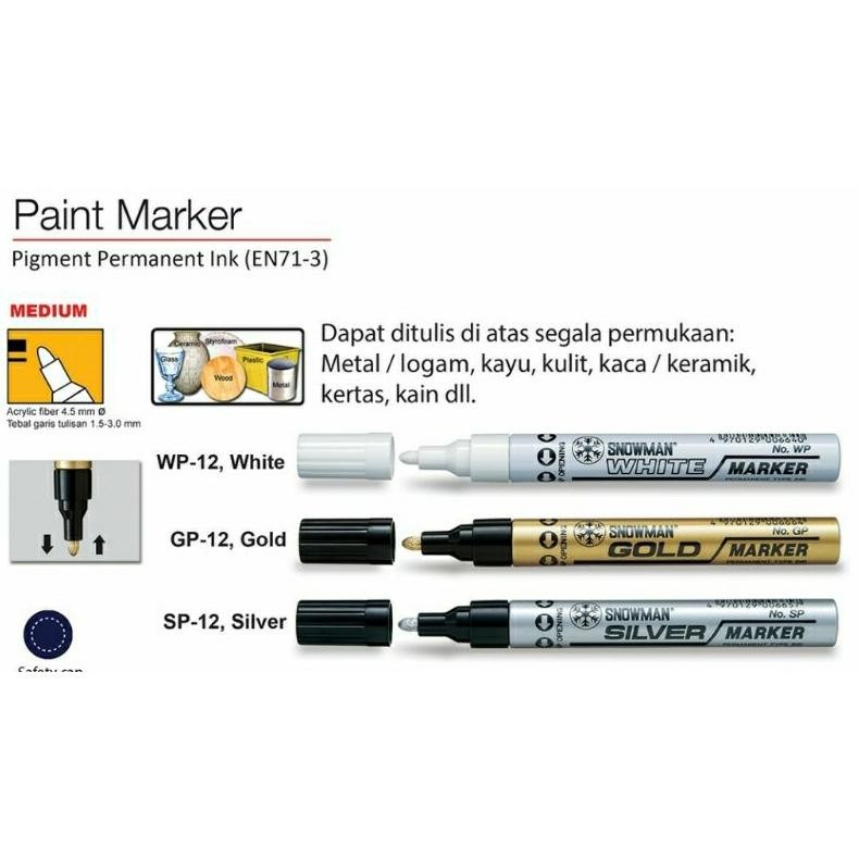 

RB (12pcs) Spidol Paint Marker Snowman