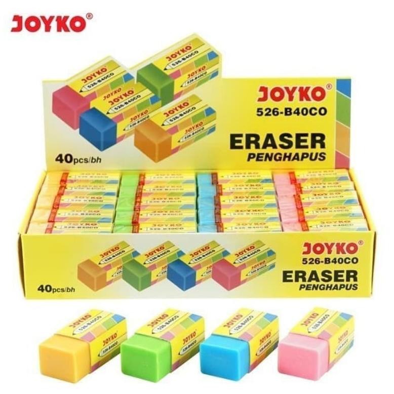 

RB Eraser / Penghapus Kecil Joyko B-40CO (Warna) / (1pak)