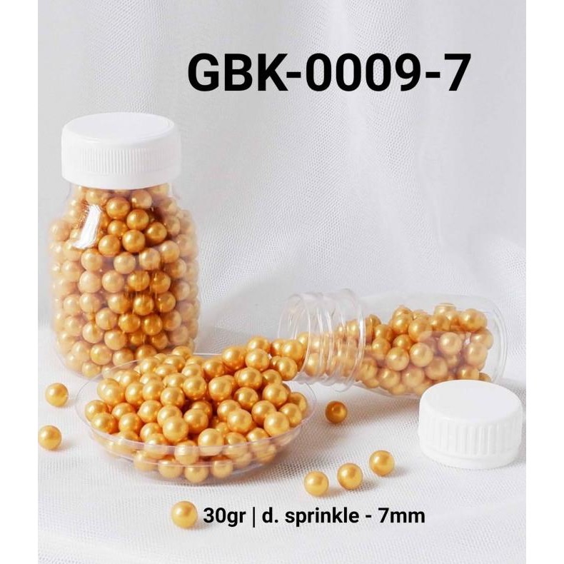 

populer] GBK-0009-7 Sprinkles sprinkle sprinkel 30 gram mutiara emas