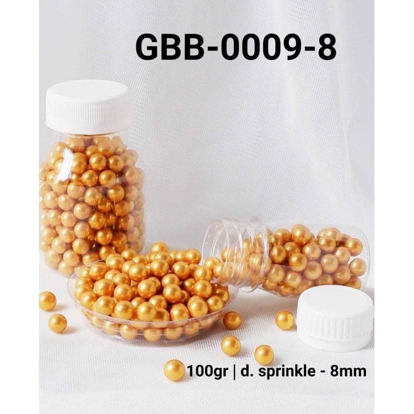 

populer] GBB-0009-8 Sprinkles sprinkle sprinkel 100 gram mutiara emas