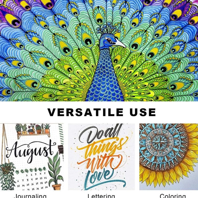 

RB Goodbata Spidol Warna Set 24/36/60/80/100/120 Spidol Brush Pen 2 Tips Spidol Set Marker Drawing Pen