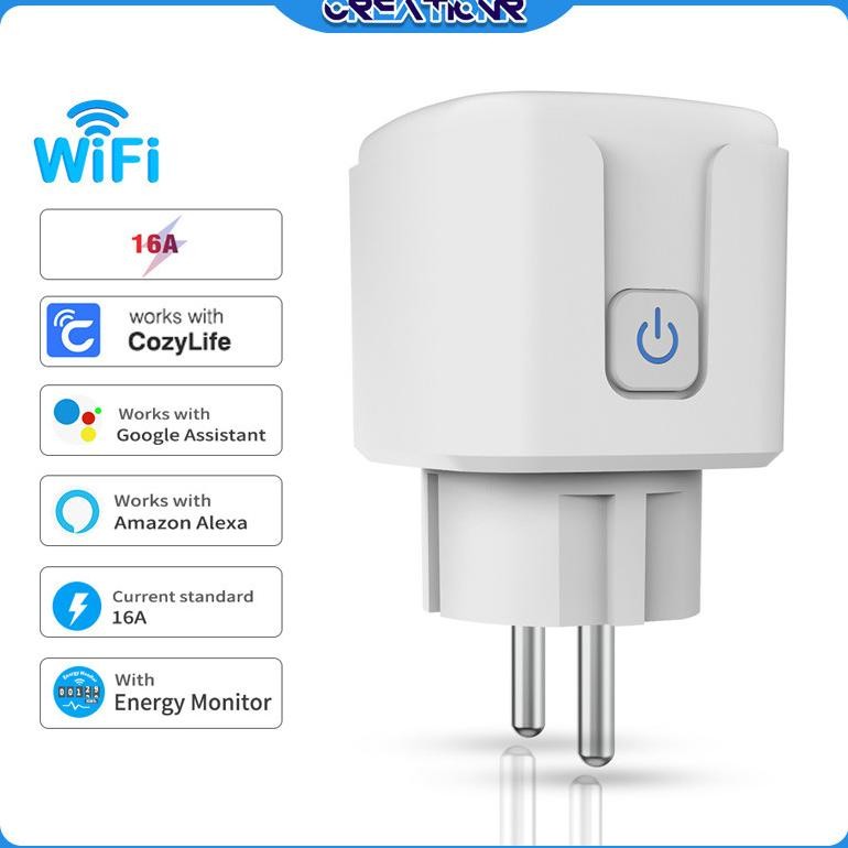 HJK 16A Wifi Smart Plug/bardi Smart Plug/smart Plug Wifi/stop Kontak Wifi/smart Switch Wifi/colokan 