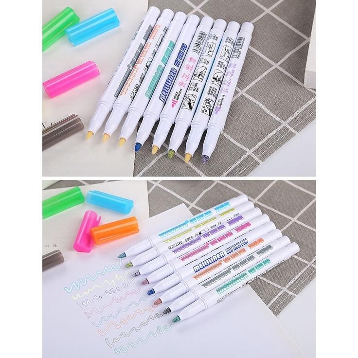 

RB Spidol Gliter / Double Line Pen 8 Pcs S7008
