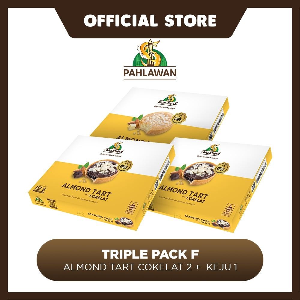 

NEW PRODUCT TRIPLE PACK F (ALMOND TART PAHLAWAN - 2 COKELAT + 1 KEJU) NATURES TOUCH.