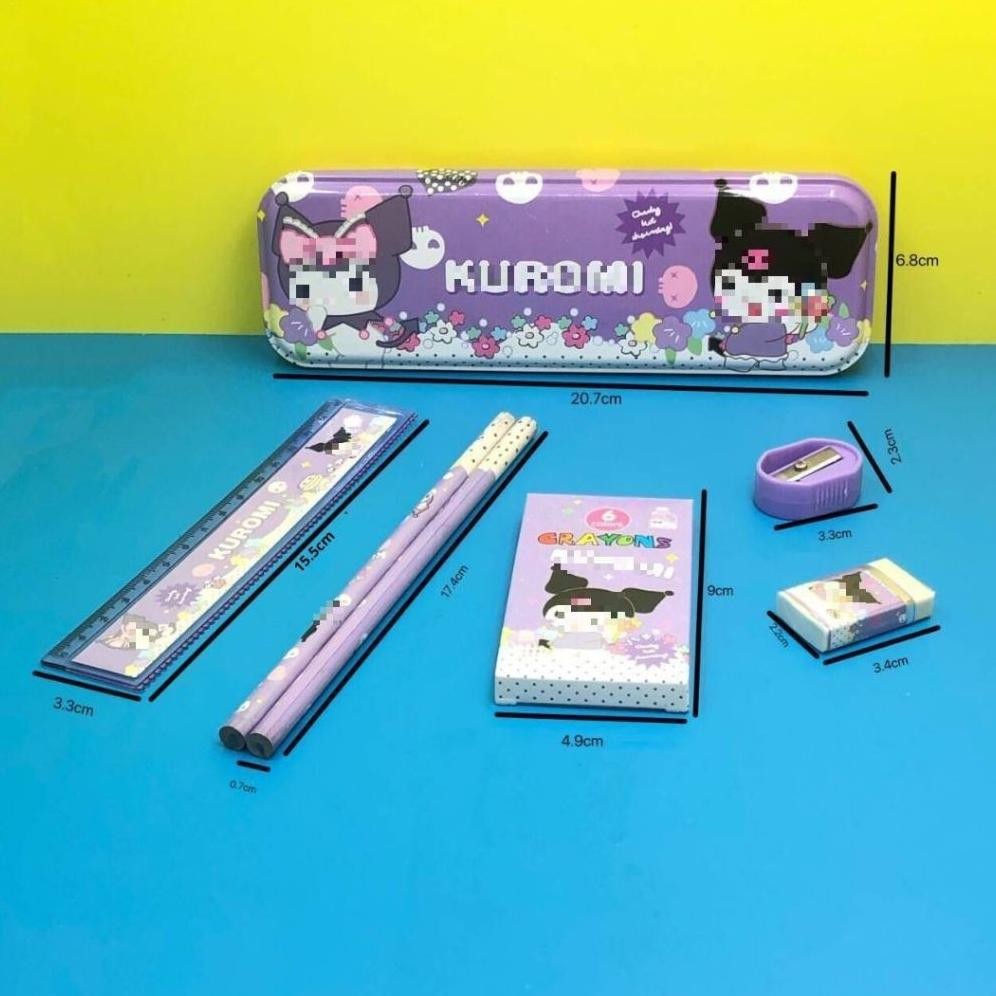 

RB STT Paket Alat Tulis Set 7 In 1 Set Stationery 7in1 Karakter Kartun Alat Tulis Anak Sekolah Penghapus Pengaris Kotak Pensil Penggaris Crayon