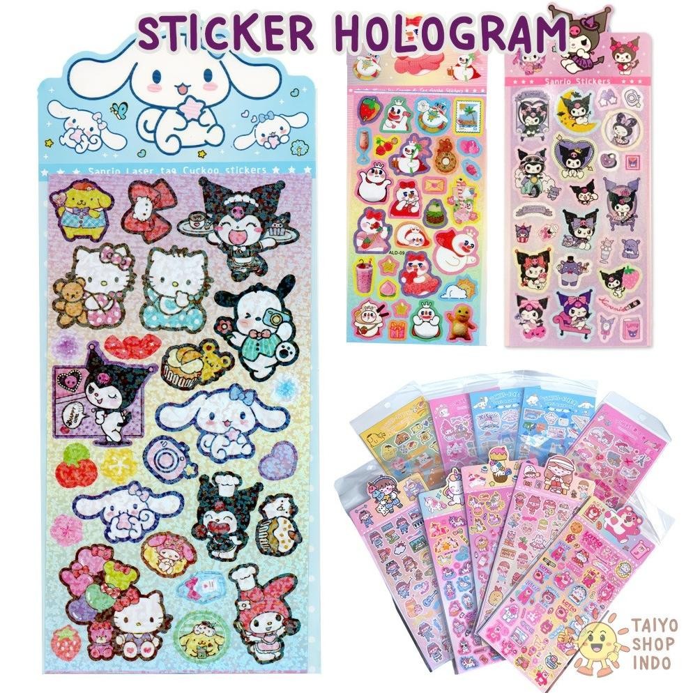 

[original] diy sticker baby three hologram karakter stiker tempel dekorasi hiasan aksesoris mainan anak [terlaris] [terbaik]