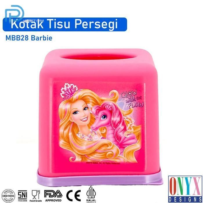 BARU KTMSTORE TEMPAT KOTAK TISU KARAKTER SQUARE TISSUE BOX BARBIE ONYX