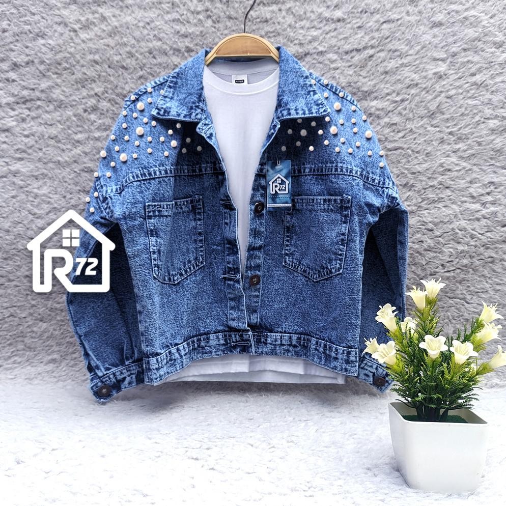 ORIGINAL Jaket Jeans Mutiara Anak - Pearl Jacket Oversize gj-46