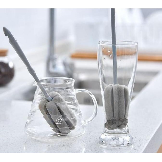 Buruan serbu] Sikat Botol Busa Sponge Botol Bayi Kopi Panjang Serbaguna Premium