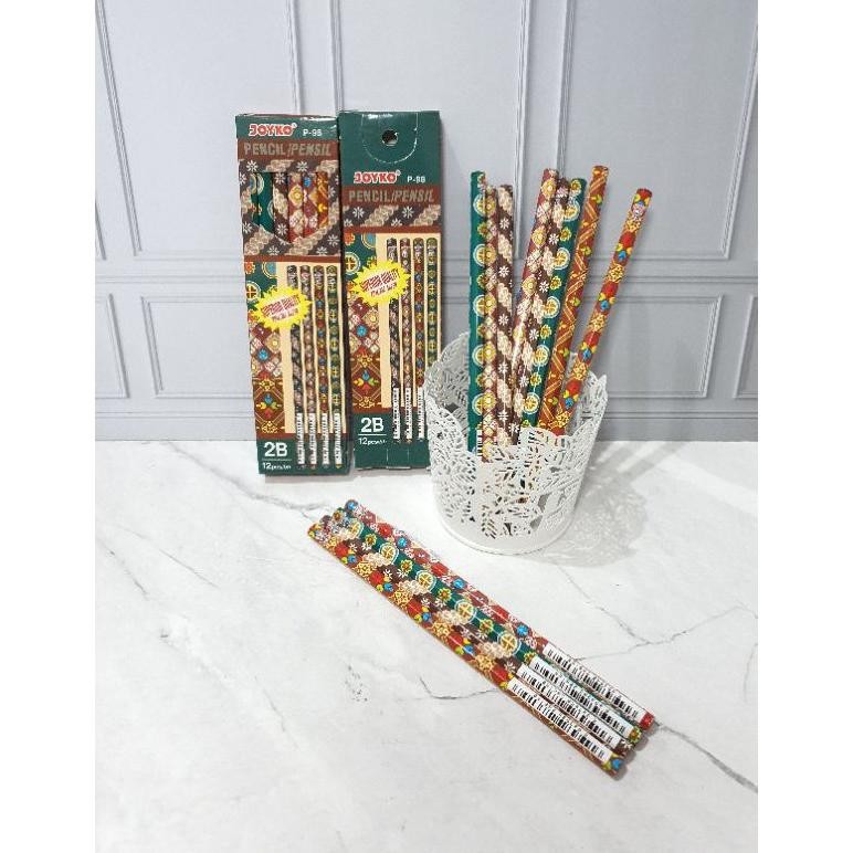 

''Terlaris" (12Pc) Pensil 2B Batik Joyko P-98/Pencil Joyko P-98 Batik Murah