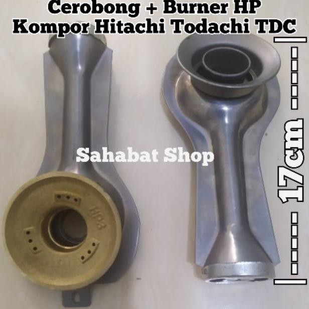 CEROBONG + BURNER KUNINGAN HP3 KOMPOR GAS TODACHI HITACHI TDC HOCK