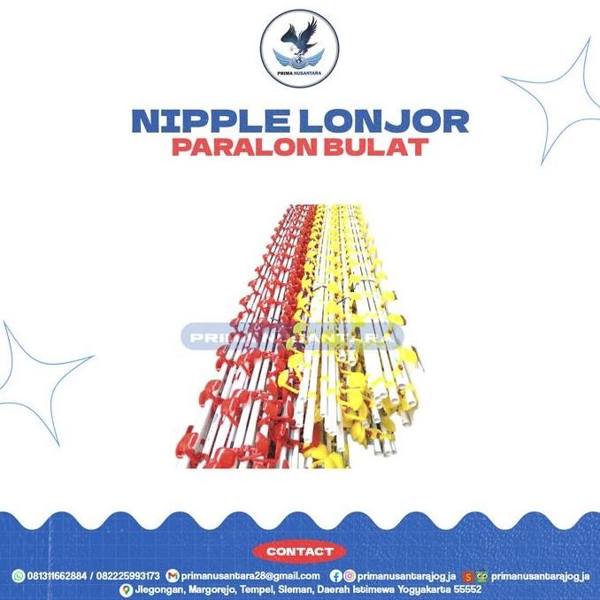 Produk Unggulan] 1 SET NIPPLE LONJOR PARALON NEPEL NIPEL KANDANG AYAM BROILER