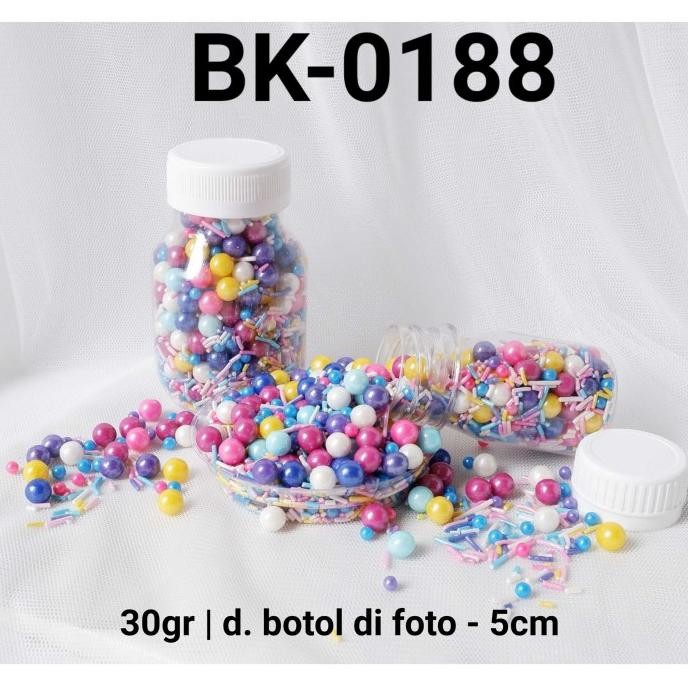 

monggo] BK-0188 Sprinkles sprinkle sprinkel 30gr 30 gram mutiara warna warni