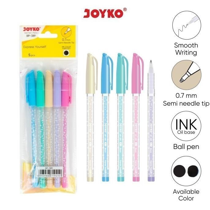 

''Terlaris" Ball Pen Pulpen Pena Joyko Bp-389 Express Yourself 0.7 Mm 1 Set Pcs Murah