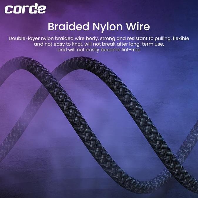 Corde Type C Audio Splitter & 60W Charger: Dual Type C Csa103 New Stok