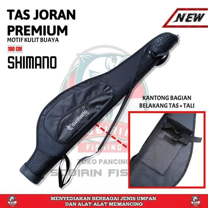 Tas Joran Pancing Shimano Super Premium Mangkok Karet Muat 2 Joran Original Dan Terpercaya