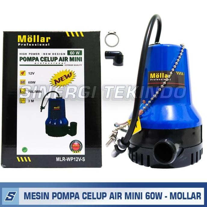 ___] Mesin Pompa Celup Air Pompa Kolam 12V 60 Watt - MOLLAR
