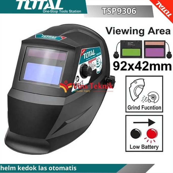 . Auto darkening welding helmet TOTAL TSP9306 helm kedok las otomatis