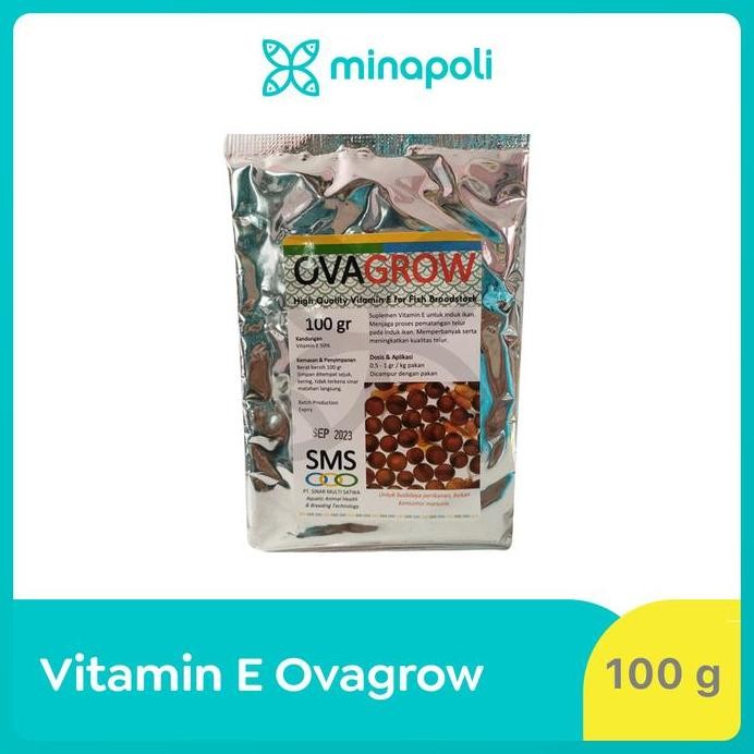 Terlaris Vitamin Udang Dan Ikan Ovagrow Vitamin E Kemasan 100 Gram