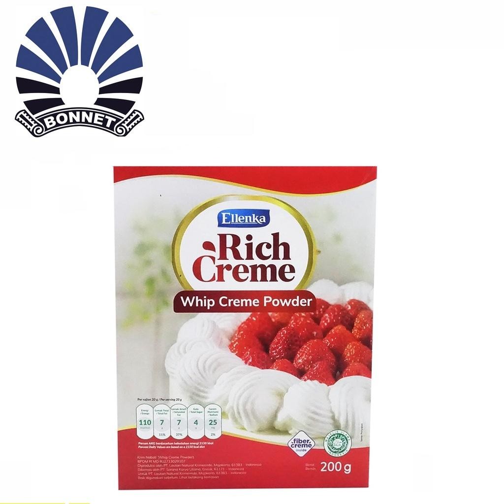 

NEW PRODUCT ELLENKA RICH CREME WHIPPING CREME POWDER 200 GR NATURES TOUCH.
