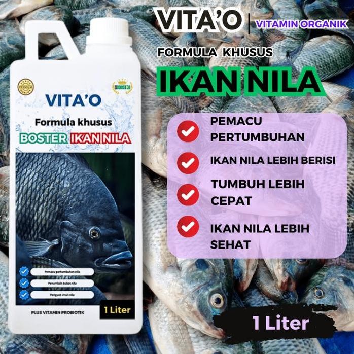 

Terlaris Vita'O Vitamin Organik Booster Ikan Nila 1 Liter Pemacu Pertumbuhan Panen Melimpah