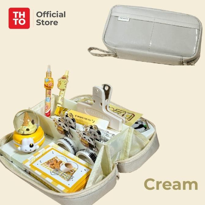 

|| BALERINA / THTO Tas Tempat Pensil Case Pouch Anak Sekolah Transparan Kapasitas Besar Stationery A079 ||~~~