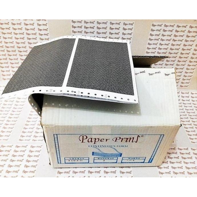 

TERMURAH - kertas komputer continuous form slip gaji 3ply bagi 2 paper prins