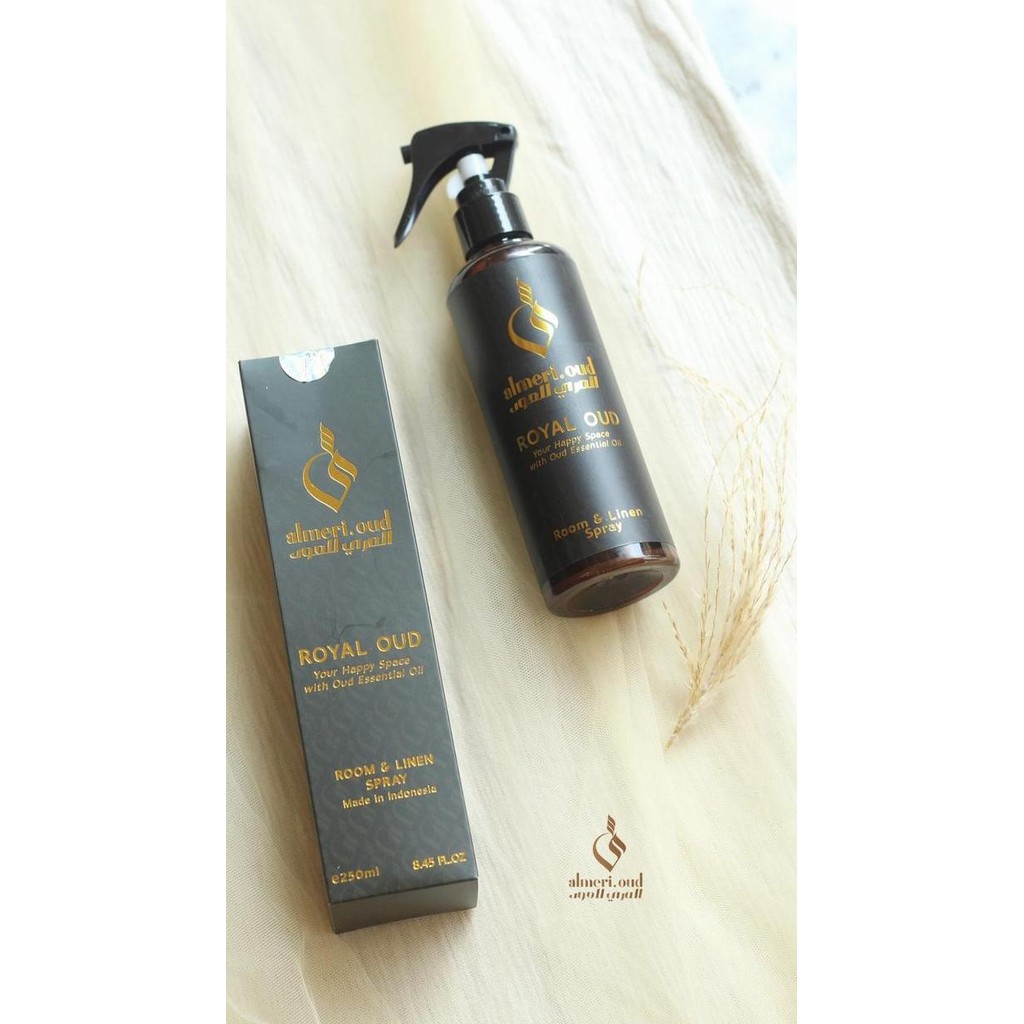TERBARU - ALMERI OUD - ROOM & LINEN SPRAY (ROYAL OUD) with Oud Essential Oil