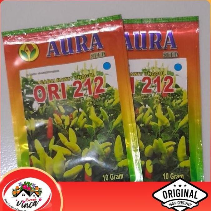 || BANANA / Benih Bibit Cabe Rawit Merah ORI 212 10g Cap Aura Seed Biji Cabai benih  cabe ||~~~