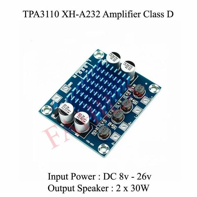 Kit TPA3110 XH-A232 30W Modul Audio Amplifier Class D TPA 3110 Stereo